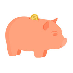 Piggy bank vector