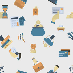 Business and Finance Seamless Pattern