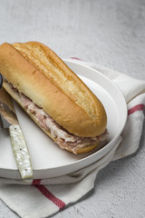 Toasted bread with different pates.