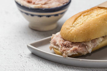 Toasted bread with different pates.