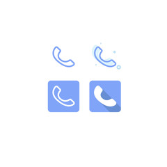 icon phone blue vector on white background. logo. web. Symbols. design.  illustration