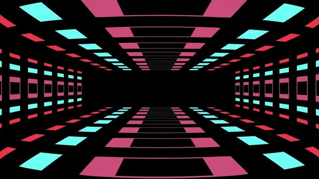 retro game style infinite tunnel flight seamless loop animation with try again blinking text - new quality 4k vintage colorful joyful video footage