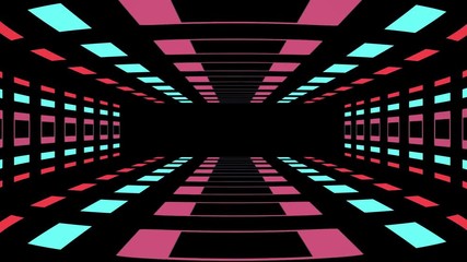 retro game style infinite tunnel flight seamless loop animation with continue blinking text - new quality 4k vintage colorful joyful video footage - Powered by Adobe
