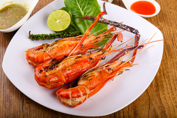 Grilled waterprawn