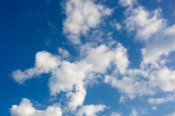 The clouds in the sky.