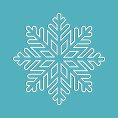 snowflake white outline with shadow