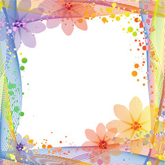 Summer multicolored frame background