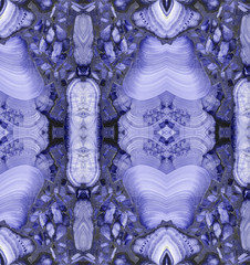 closeup of symmetric dark and light blue malachite