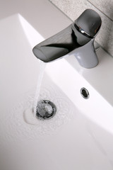 Water flowing to the sink