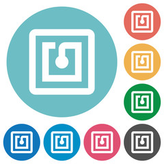 NFC sticker flat round icons