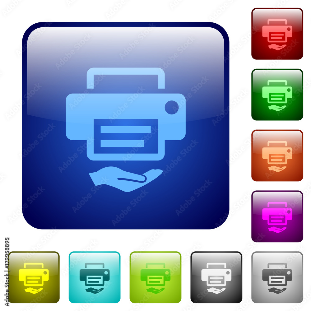 Poster shared printer color square buttons