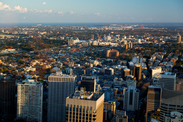 Fototapeta na wymiar AUSTRALIA,SYDNEY-CIRCA AUGUST 2017-the view from the window of a skyscraper
