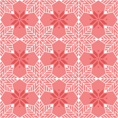 Seamless geometric snowflake pattern