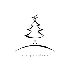 Simple vector christmas greeting card
