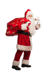 Santa Claus isolated on white background, with work path included for easy isolation 