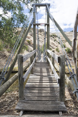 Old Wooden Swing Bridge at Old Noarlunga, South Australia, Prior to Distruction