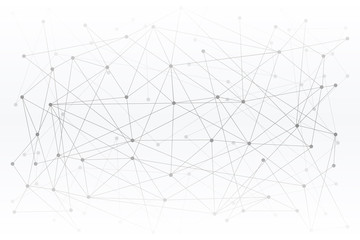 Abstract Digital background of Science or Blockchain. Molecules or blocks are connected. Vector Illustration.