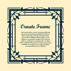 Vintage decorative frame with text . Template for design. Vector illustration eps10