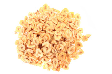 dried banana isolated