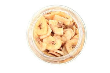 dried banana isolated