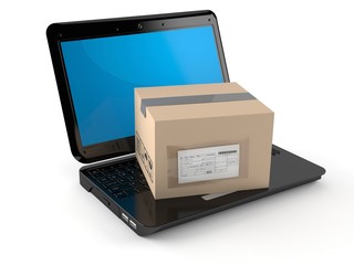 Laptop with package