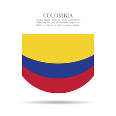 Colombia national flag vector icon