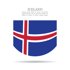 Fototapeta premium Iceland national flag vector icon