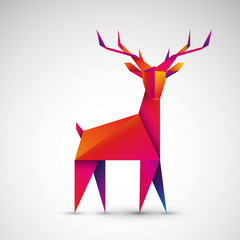 renifer origami wektor © Rzoog