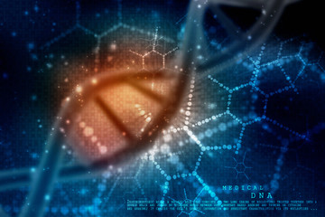 3d render of dna structure, abstract background
