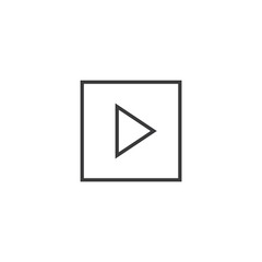 play button Icon. line style vector illustration