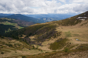 mountains and cloudy sky