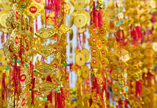 Tet (Vietnam New Year) Gold Red Decorations