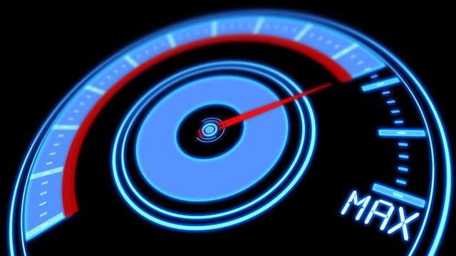 speedometer display-maximum