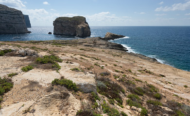 Coast of the island of Gozo (Malta). Near Azure Window