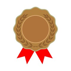 Badge with ribbons icon, Award ribbon