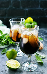 drink with limes