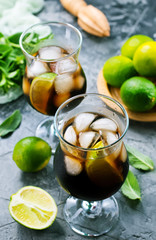 drink with limes