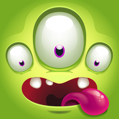 Cartoon Monster Face