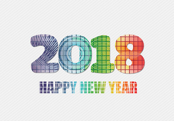 Happy new year 2018 fireworks theme