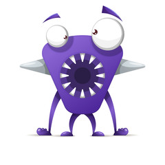 Funny, cute cartoon monster characters.Vector eps 10