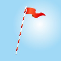 red golf flag