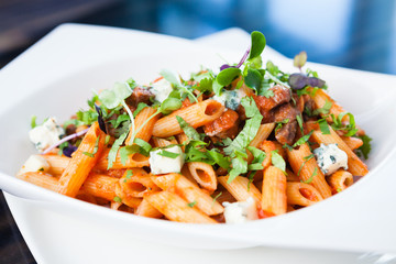 Tomato pasta with beef