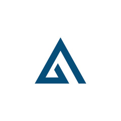 A Letter Abstract mountain logo