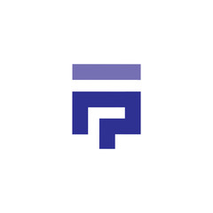 F P Letter in Square Abstract Logo