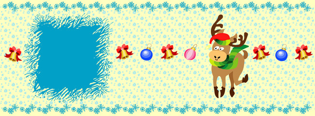 Christmas banner, vector template.