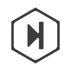 ikona sześciobok z zaokrąglonymi wewnątrz krawędziami © vempireart