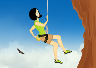 free climber girl