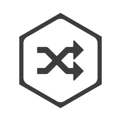 Obraz premium ikona sześciobok z zaokrąglonymi wewnątrz krawędziami