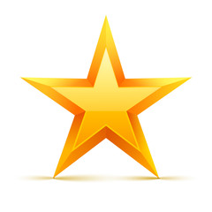 Obraz premium Yellow star. Vector illustration.