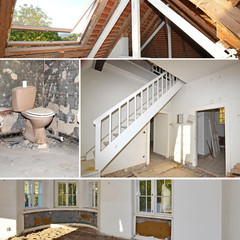 Hausumbau, Baustelle, Haus